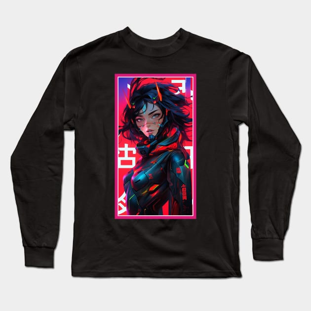 Anime Race Girl | High Quality Anime Artwork | Chibi Manga Anime Art Long Sleeve T-Shirt by AlNoah